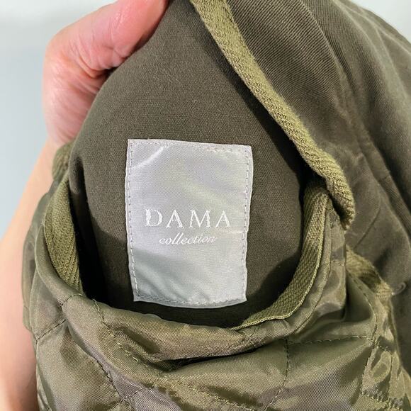 DAMA Collection Women's Green Fair Isle Knit Collar Quilted Lined Jacket - Picture 12 of 12